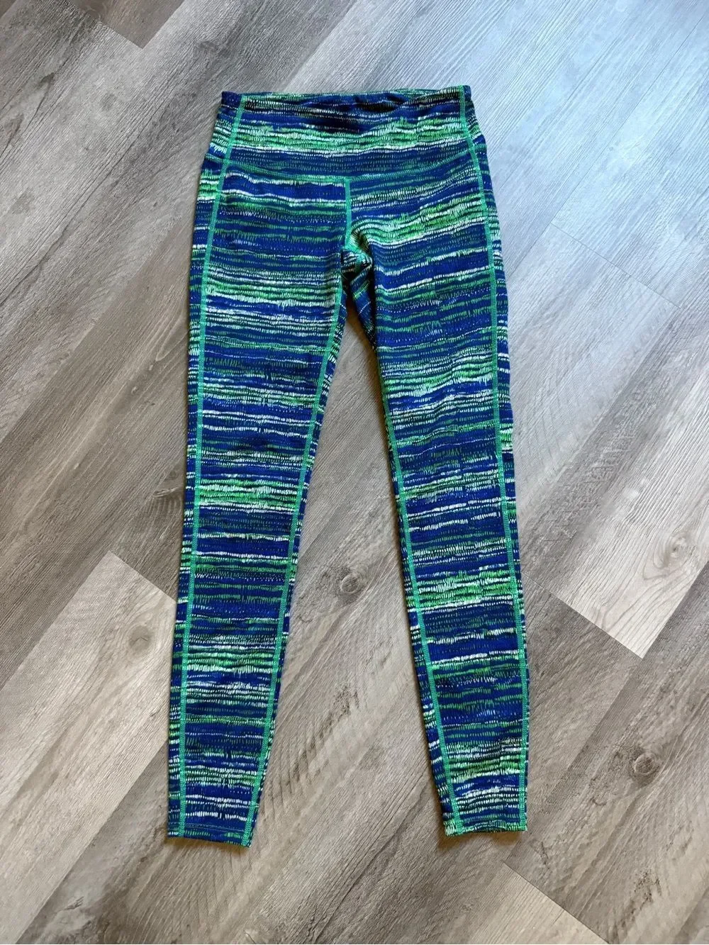 Athleta Retreat Chaturanga Tight XS Leggings Blue Green Gym Workout